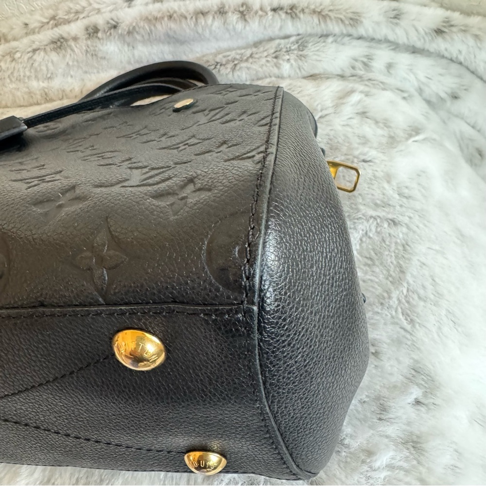 LV LOUIS VUITTON MONOGRAM BLACK EMPREINTE MONTAIGNE BB CROSSBODY. P0068 - Picture 15 of 17